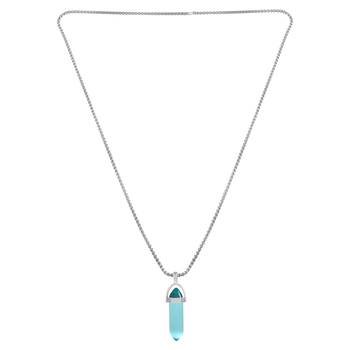 Brass silver fluorite healing stone rieki pendant 2
