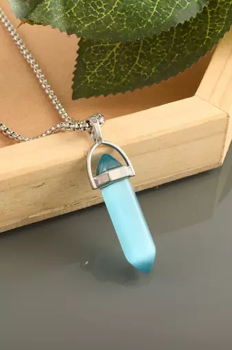 Brass silver fluorite healing stone rieki pendant