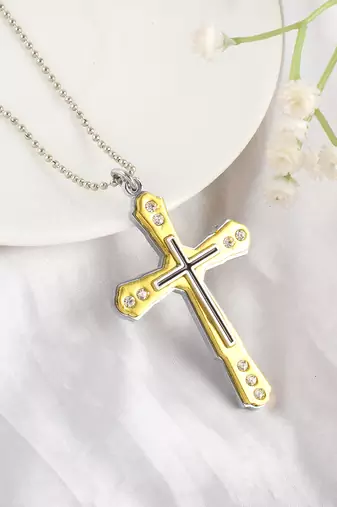 stainless steel cross pendant