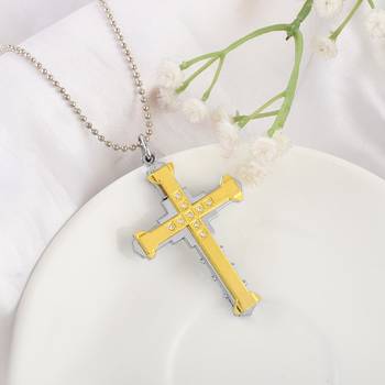 Dzine Trendz Pendant Stainless Steel Gold Silver 4