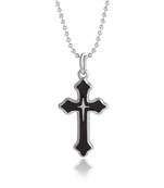 Dzine Trendz Pendant Stainless Steel Black Cross