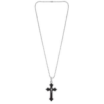 Dzine Trendz Pendant Stainless Steel Black Cross 2