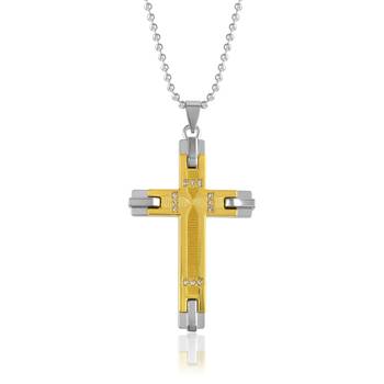 stainless steel cross pendant necklace 1