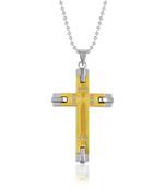 stainless steel cross pendant necklace