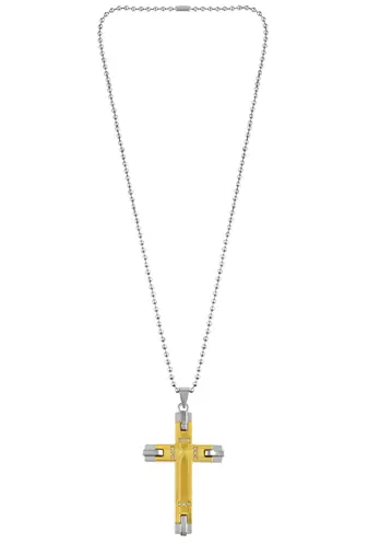 stainless steel cross pendant necklace