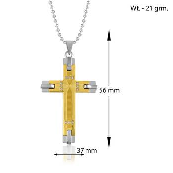 stainless steel cross pendant necklace 3