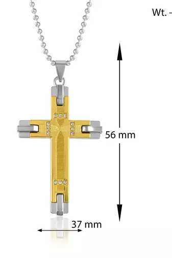 stainless steel cross pendant necklace