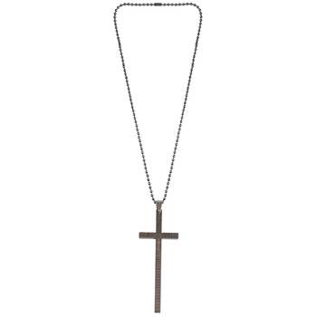 stainless steel long cross pendant necklace 2
