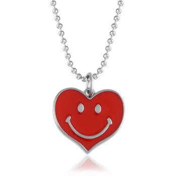 Stainless steel red similing heart love pendant 1