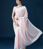 Kasee Women'S Embroidered Sarees With Unstitched Blouse Piece