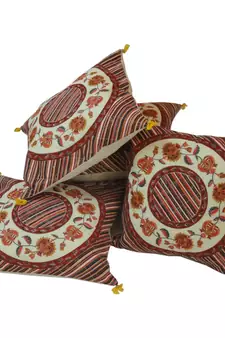 Traditional Floral Print Cotton Cushion Cover Set Diwali Gift 307