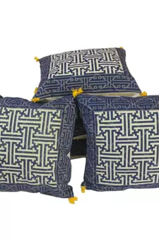 Jaipuri Handblock Golden Print Cushion Cover Set Deepawali Special Gift 309