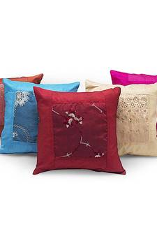 Embroidered Booti 5 Pc. Assorted Cushion Cover Set Diwali Gift 511