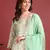women green viscose rayon abstract embroidered straight kurta trouser with dupatta