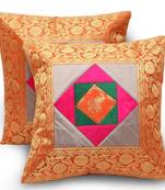 Sanganeri Floral Booti Work 2Pc Cushion Covers Set Deepawali Gift 863