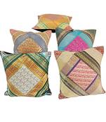 Multi Colour Brocade Work Assorted Cushion Covers Deepawali Special Gift 410