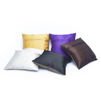 Charming Multicolor Brocade 5 Pc Cushion Cover Set Diwali Special Gift 431 2
