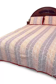 Jaipuri Pure Cotton Red Double Bedsheet Pillow Set Deepawali Gift 351
