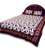 Multicolor Jaipuri Pure Cotton Double Bedsheet Set Diwali Special Gift 606
