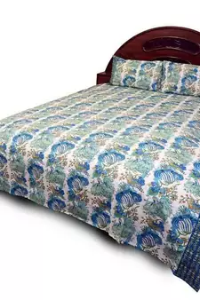 Ethnic Rajasthani Pure Cotton Double Bedsheet Set Diwali Gift 704