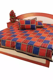 Pure Cotton Royal Double Bed Sheet Home Furnishing Deepawali Gift 302