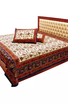 Double Bed Sheet Home Furnishing Pillow Covers Diwali Gift 305