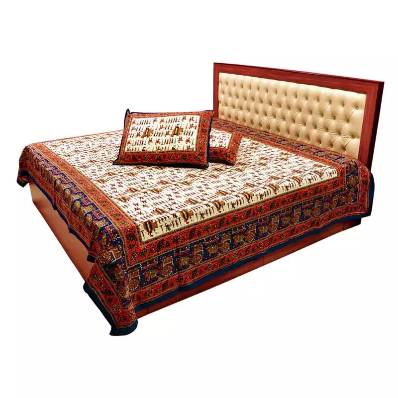 Double Bed Sheet Home Furnishing Pillow Covers Diwali Gift 305