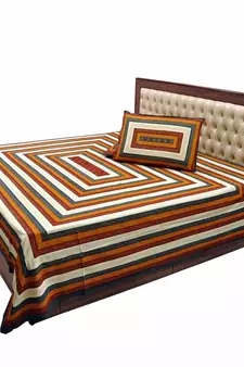 Handblock Cotton Jaipur Print Double Bed Sheet Deepawali Special Gift 315