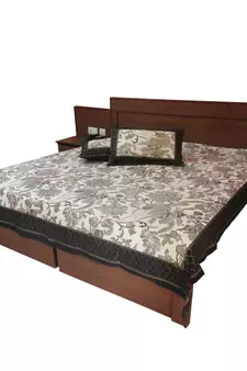 Designer Royal Jaipuri Gold Print Double Bed Sheet Diwali Special Gift 348