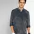 men's dark indigo cloud short denim kurta