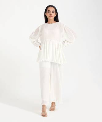 White solid co-ord set 1