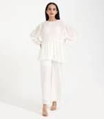 White solid co-ord set