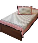 Ethnic Designer Cotton Single Bed Sheet N Pillow Deepawali Gift 410
