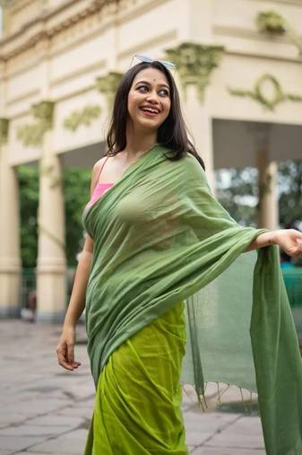 Pure Soft Cotton Saree With Blouse Piece Cotton by Cotton 