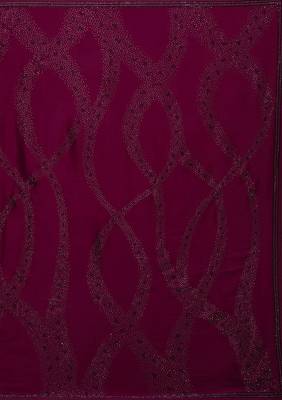 Trendmalls Purple Silk Blend Saree Swarovski Work Silk 7