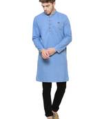 men's icewash denim long kurta