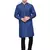 men's true blue denim long kurta
