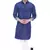 men's carbon blue denim long pathani kurta