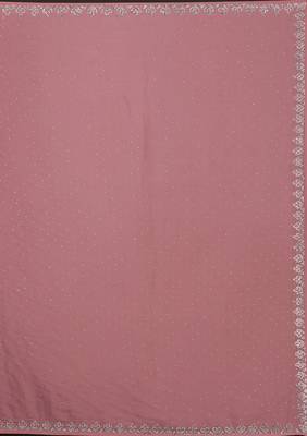 Swarovski Work Border Pink Satin Silk Saree for Women 6