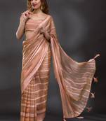 Trendmalls  Satin Blooming Dimond Siroski work Saree
