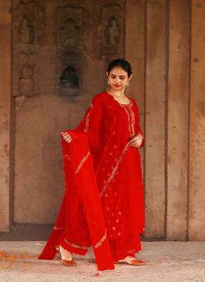 Meenakshi - Red Suit Set 2