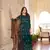 Green color embroideried faux georgette semi stitched anarkali gown