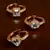Gold plated cubic zirconia embellished 3 rings 216edfr72