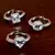 Silver Plated Cubic Zirconia Embellished 3 Rings 216EDFR74