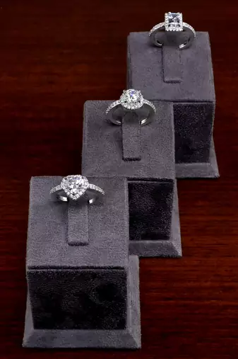 Silver Plated Cubic Zirconia Embellished 3 Rings 216EDFR74