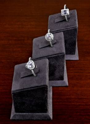 Silver Plated Cubic Zirconia Embellished 3 Rings 216EDFR74 3
