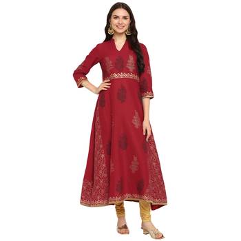  cotton designer anarkali kurta 1