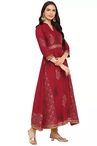  cotton designer anarkali kurta