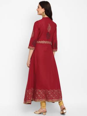  cotton designer anarkali kurta 3