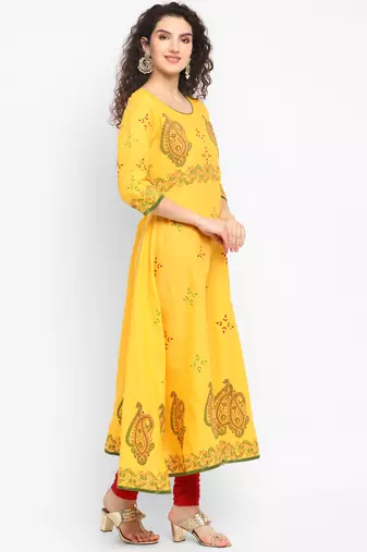  cotton designer anarkali kurta